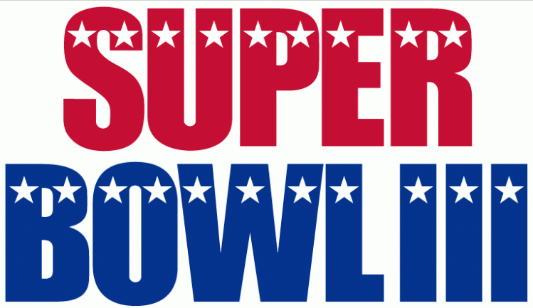 Super Bowl III Primary Logo t shirt iron on transfers